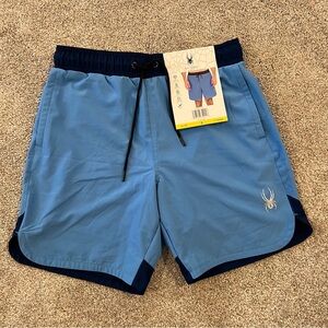 Spyder NWT Swim Trunks Shorts Swim Men’s Size Small Blue 7.5” Inseam #1574791